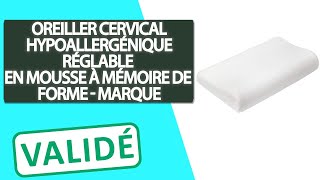 Avis Oreiller Cervical à Hauteurs Réglables en mousse à mémoire de forme Hypoallergénique [upl. by Eceinahs]