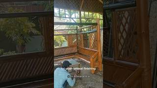 Review Gazebo Bambu Duduk Non Lesehan gazebobambumalang [upl. by Novhaj]