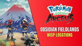 Pokemon Legends Arceus All Obsidian Fieldlands Wisp Locations [upl. by Gregory]