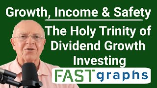 Growth Income amp Safety Is The Holy Trinity of Dividend Growth Investing  FAST Graphs [upl. by Yoo]