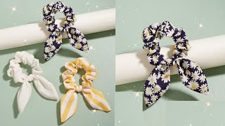 Scrunchie Tutorial  How to Make Hair Band From Cloth [upl. by Dolphin280]