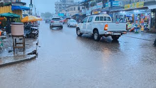 Rainy Day In Ghana’s Oil City TakoradiGhana🇬🇭 Real Life Scenes  Walk Video [upl. by Uranie]