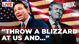 Iowa Caucus Campaign On Fire Amid Snow amp Blizzard  DeSantis Says Trump quotRunning For His Own Issuesquot [upl. by Nauqal77]