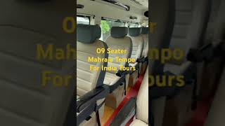 9 Seater Mahraja Push Back seats TempoMinivan for India Tours tempobooking indiatours mahraja [upl. by Daveda946]