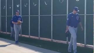 Cubs players walking to practice  Chicago Cubs 2020 Spring Training [upl. by Atiloj472]