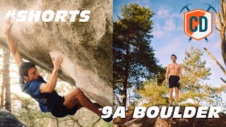 60 Second 9A Boulder  Simon Lorenzi NEWS  Climbing Daily Shorts [upl. by Armbrecht214]