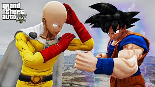 GTA 5  Saitama VS Goku  Epic Death Battle [upl. by Martynne]