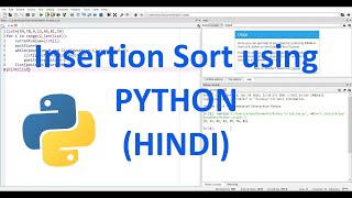 Insertion sort Python HINDI [upl. by Htbazile952]