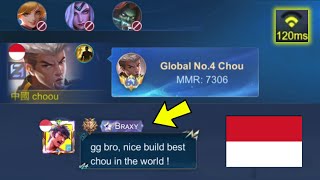 I PLAY CHOU IN INDONESIA SERVER AND MET BRAXY braxy is back [upl. by Yelsnia886]