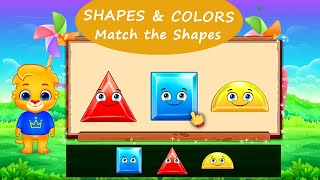 Colors and Shapes 5  Match the Shapes with Lucas and Ruby  RV AppStudios Games [upl. by Iyre]