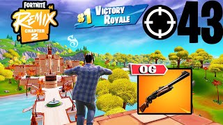 43 Elimination Solo Vs Squads Gameplay Wins Fortnite Remix PS4 Controller [upl. by Asirak]