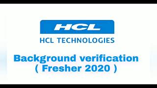 HCL Background Verification BGV Process  Fresher Joining 2021 [upl. by Botzow]