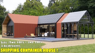 Shipping Container House  3 Bedrooms  Modern Container House With Swimming Pool [upl. by Pavyer]