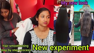 LOreal hair smoothing  my hair transformation  wating for my New look 🤩 step by step process [upl. by Tennek]