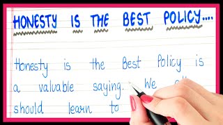 Essay on Honesty is the best policy in english  Honesty is the best policy par essay English me [upl. by Sukram]