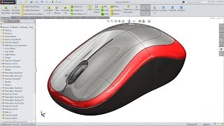 Solidworks tutorial  sketch mouse in Solidworks Advanced Surfacing [upl. by Grekin]