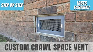 Custom Crawl Space Vent Replacement Easy Cheap Lasts Forever [upl. by Anav349]