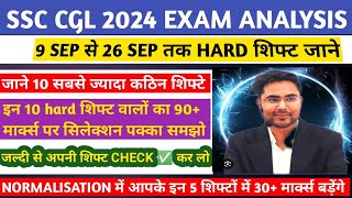 SSC CGL 2024 TIER 1 EXPECTED CUT OFF🥳 TOP 5 HARDEST  SAFE SCORE  इस SHIFT में 30 मार्क्स बडेंगे [upl. by Jacobine761]