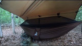 Hammock camp with a tarp  No Talking [upl. by Sharp]