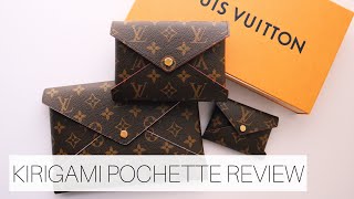 KIRIGAMI POCHETTE LOUIS VUITTON review and what fits inside [upl. by Nyral]