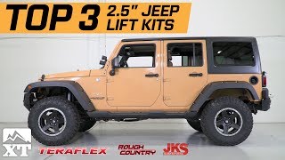 The 3 Best Jeep Wrangler 25quot Lift Kits For 20072017 JK Unlimited Rubicon Sahara Sport [upl. by Nawyt]