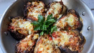 The Best Baked Stuffed Aubergines Rich and Spicy Vegetarian Filling [upl. by Rubie808]