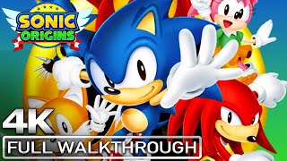 SONIC ORIGINS Full Gameplay Walkthrough No Commentary 4K 60FPS Ultra HD [upl. by Ailema675]