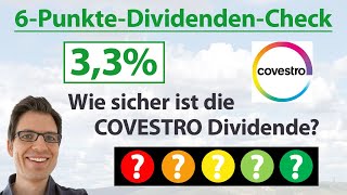 COVESTRO Aktie Wie sicher ist die Dividende  6PunkteDividendenAnalyse Rangliste [upl. by Suoivatnod855]