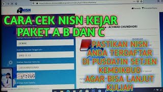 Cara Cek NISN ijazah Paket A B C [upl. by Johannah]