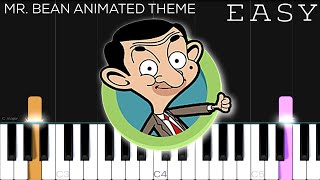 Mr Bean Animated Theme Song  EASY Piano Tutorial [upl. by Bowra]