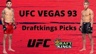 UFC Vegas 93 Draftkings Picks [upl. by Toh]