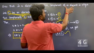 Show that in a distributive lattice complement of an element is unique Discrete maths Tamil Unit 5 [upl. by Nanji]