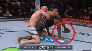 Colby Covington ROBBED of Takedown against Kamaru Usman [upl. by Atiuqihs]