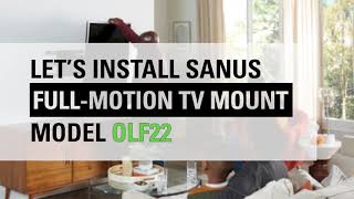 How to Install Full Motion TV Wall Mount in 15 Min  Amazon TV Wall Mount Installation  SANUS OLF22 [upl. by Imas156]