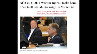 V0026  TV Duell AfD gg CDU Christlich demokratisch gg Rechts [upl. by Terence]