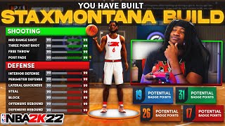 STAXMONTANA OFFICIAL NBA 2K22 PS5 BUILD BEST SMALL FORWARD DEMIGOD BUILD IN NBA 2K22 NEXT GEN [upl. by Kadner]