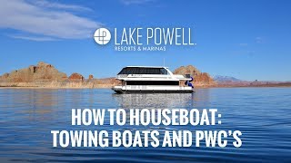 How to houseboat Towing boats and PWCs [upl. by Aninnaig]