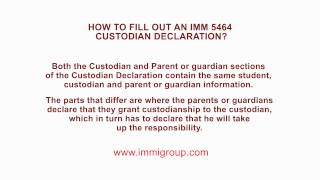 How to fill out an IMM 5464 Custodian Declarationmp4 [upl. by Dickman482]