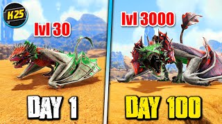 I Survived 100 Days of HARDCORE ARK Except it gets Progressively Harder😬 [upl. by Everara]