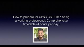 IASUPSC Preparation Timetable for Working Professionals by Roman Saini  Unacademy [upl. by Treborsemaj]