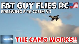 FREEWING F16 70MM V3 THE CAMO WORKS by Fat Guy Flies RC aviation [upl. by Dannon]