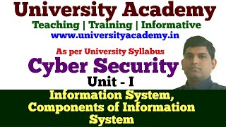 CS2 Cyber Security Tutorial In Hindi Information System  Component of information system [upl. by Eselrahc933]