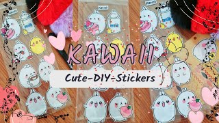 How to make Kawaii stickers cute kawaii diy aesthetic [upl. by Leatrice]