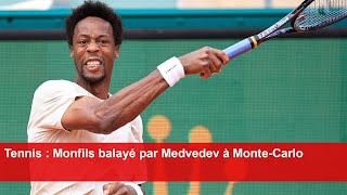 Tennis  Monfils balayé par Medvedev à MonteCarlo [upl. by Kerril]