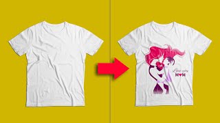 T Shirt Mockup  Put Your Design On T Shirt in Photoshop [upl. by Champaigne]