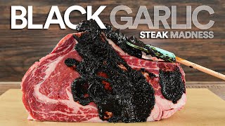 I dryaged steaks in BLACK GARLIC ate it and this happened [upl. by Brindle]