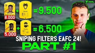 SNIPING FILTERS IN EAFC 24 HOW TO TRADE IN EA FC 24 ULTIMATE TEAM [upl. by Lerrad427]