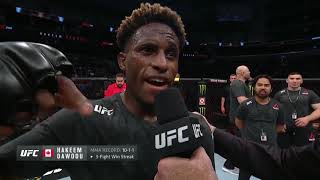 UFC 240 Hakeem Dawodu Octagon Interview [upl. by Nwahsat]