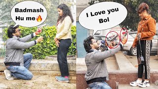 Badmash Proposing Girls with Fake Gun Prank🔥 Valentines Day Special  Zia Kamal [upl. by Ayikahs545]