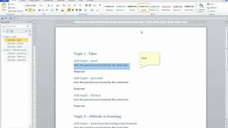 Formatting in Word for Auto coding in NVivo  Part 1 [upl. by Atinel]